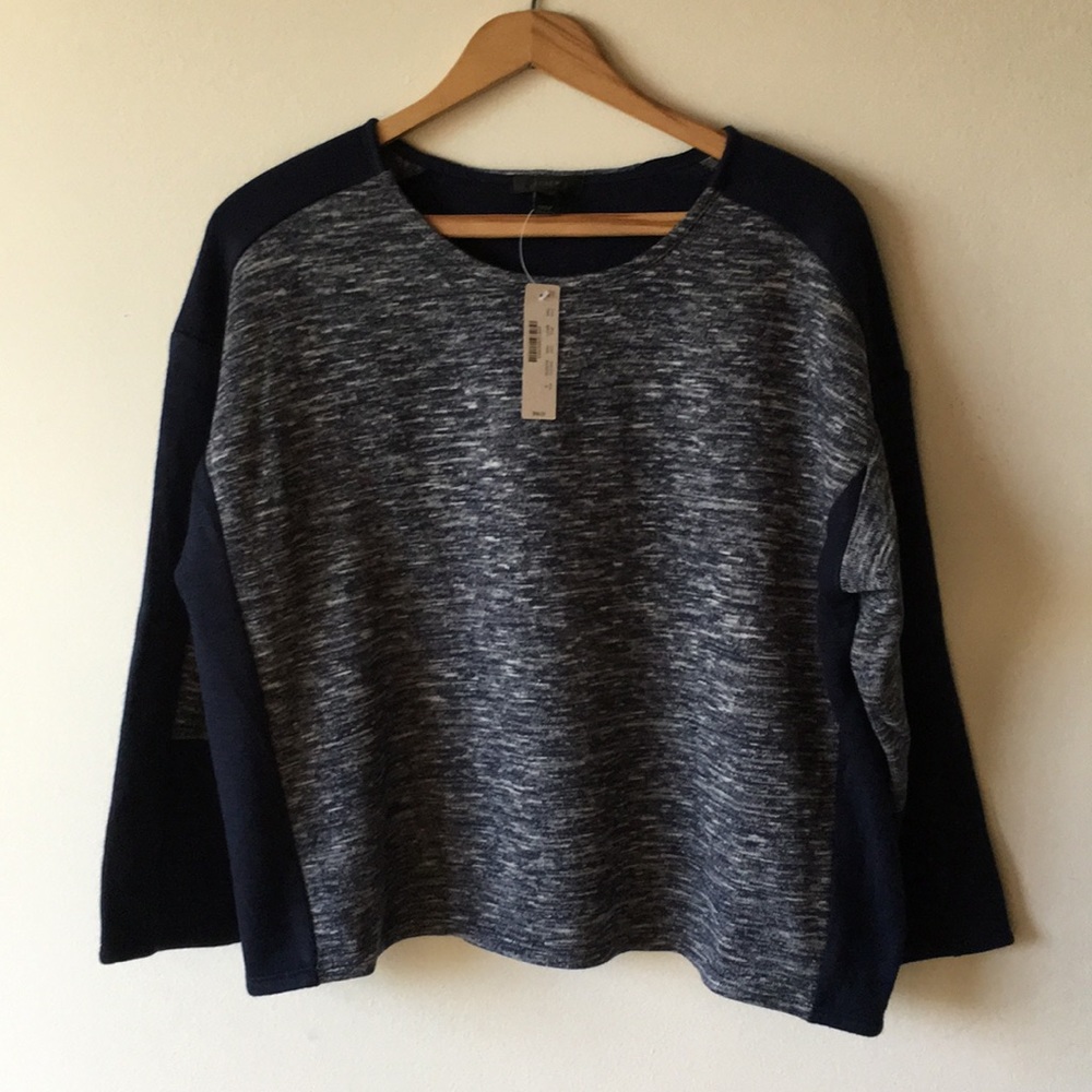 NWT J Crew colorblocked sleeve sweater
